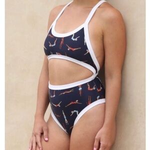 Aerie Pop Cut Out Driver Print One Piece